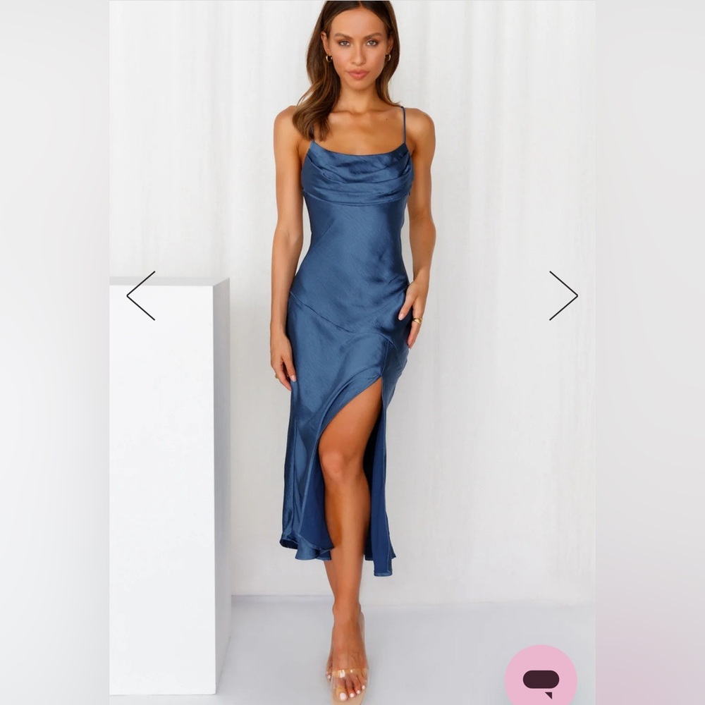 Hello Molly Lychee Martini Midi Dress